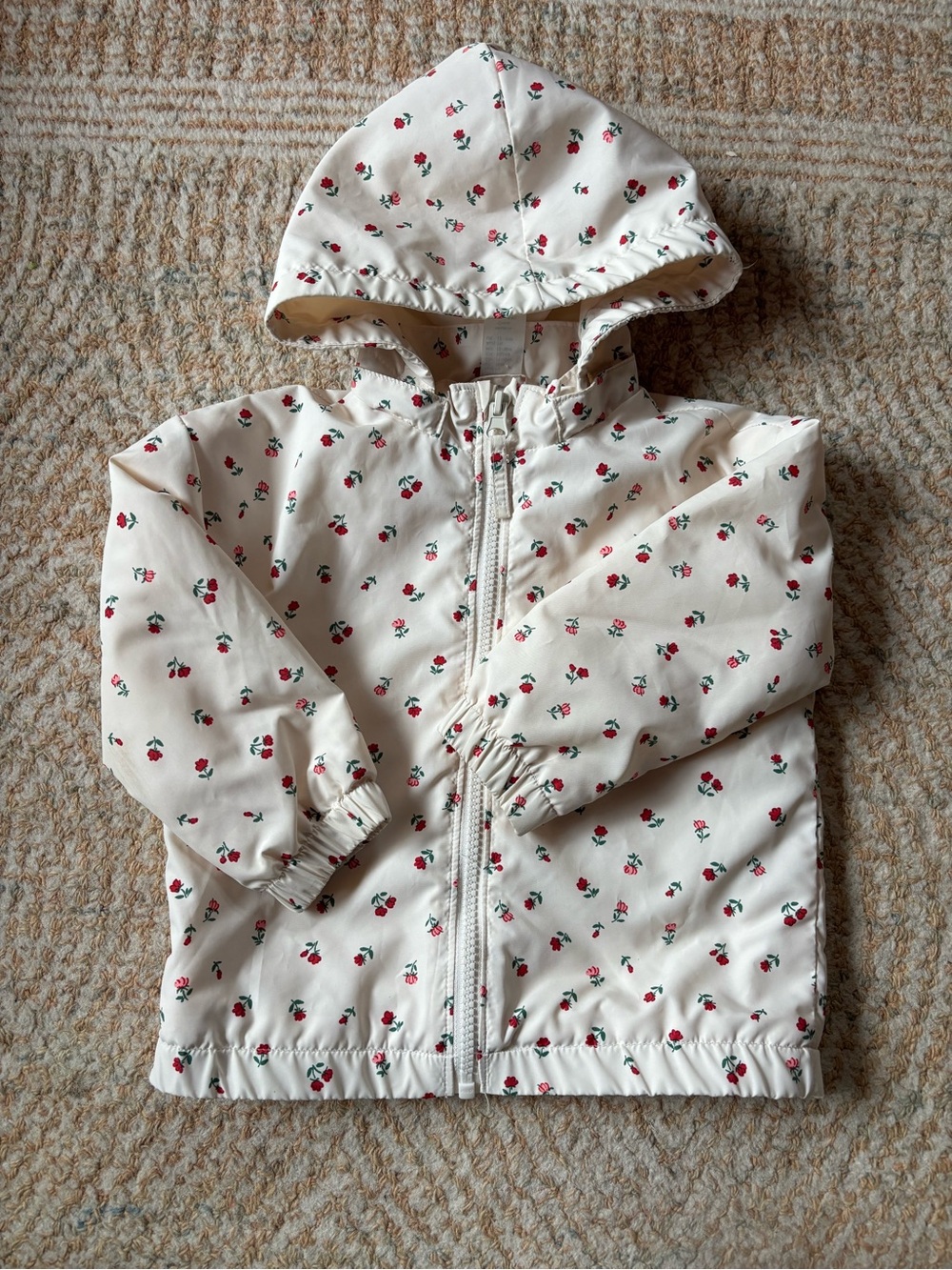 H&M Cream detachable Hooded Jacket with fleece lining